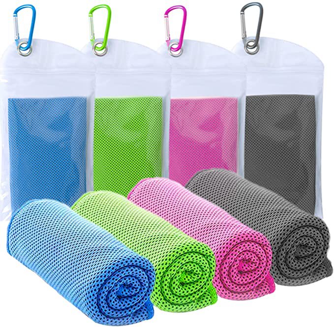 Serviette rafraîchissante grise pour sport et canicule