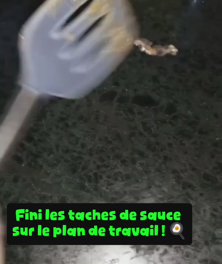 Support d'ustensiles de cuisine vert avec repose-couvercle