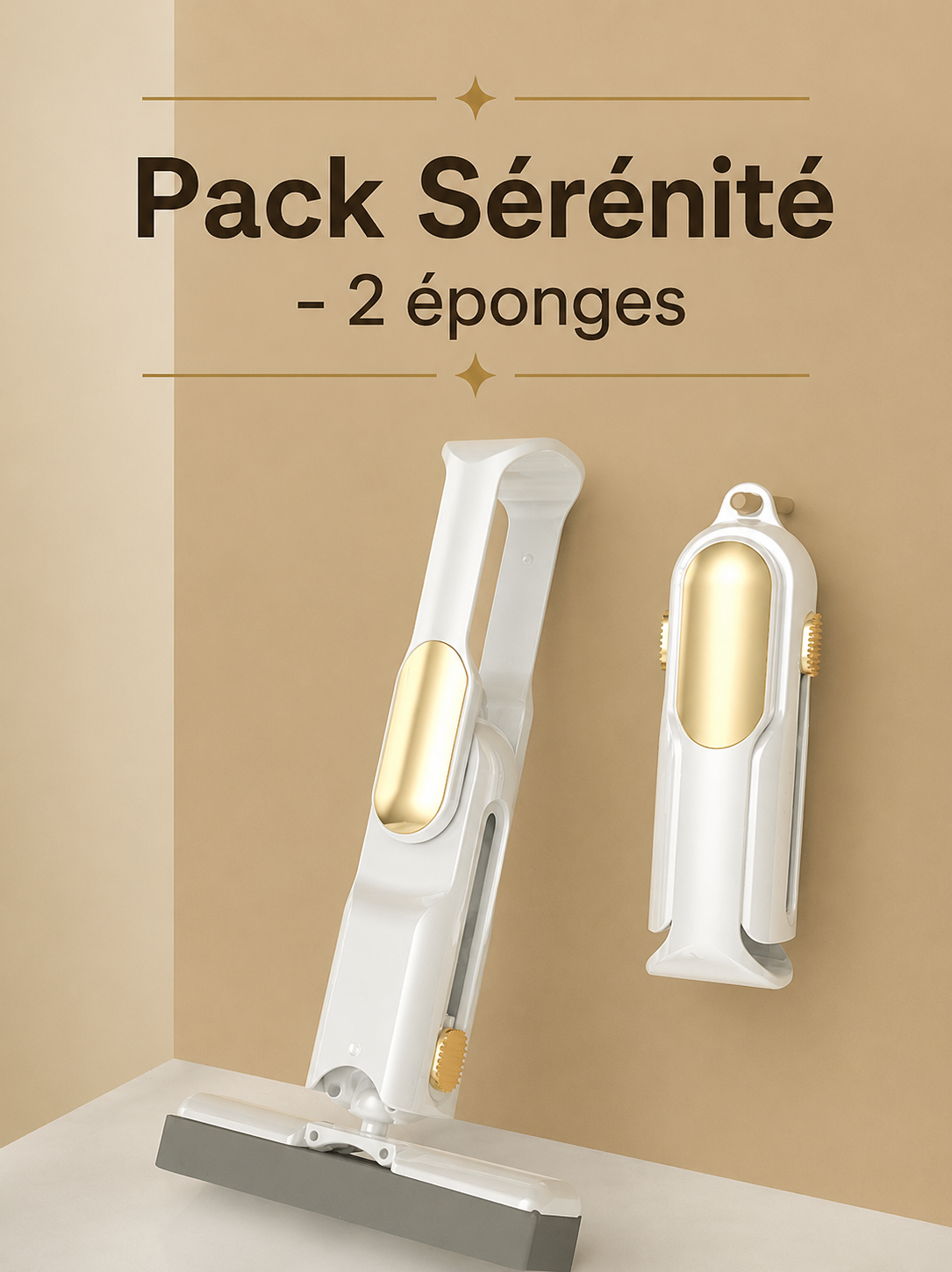 Mini Vadrouille Mains Libres - Design Premium Gold ✨