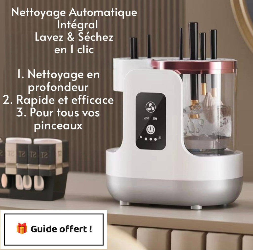 Nettoyeur et Stérilisateur de Pinceaux de Maquillage Électrique – Nettoyage Automatique