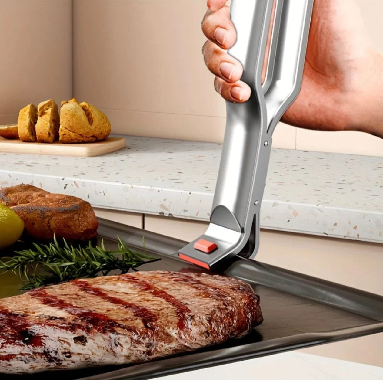 Pince de Sécurité "Stop-Brûlure" – Édition Acier Inoxydable 🍳