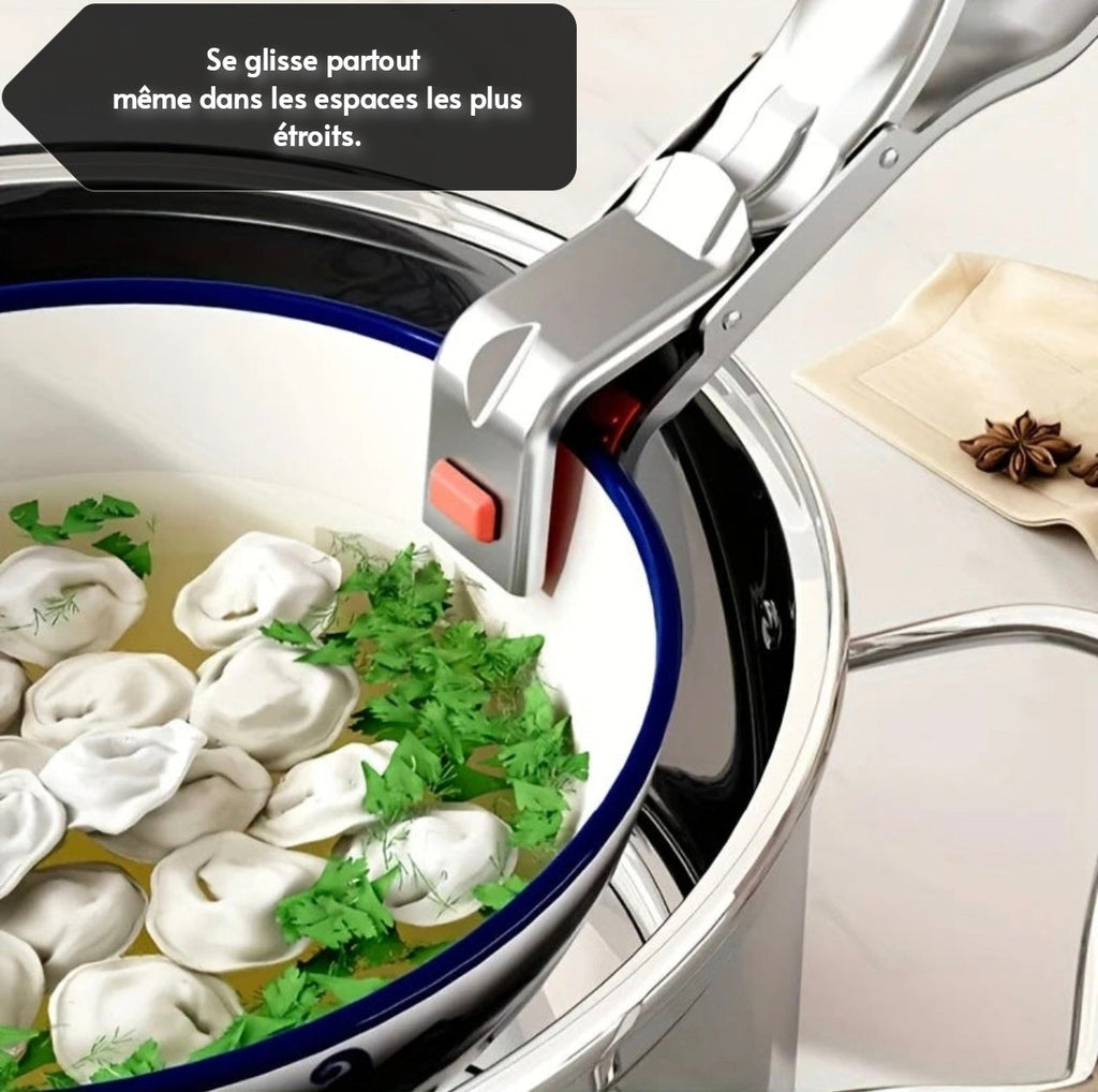Pince de Sécurité "Stop-Brûlure" – Édition Acier Inoxydable 🍳