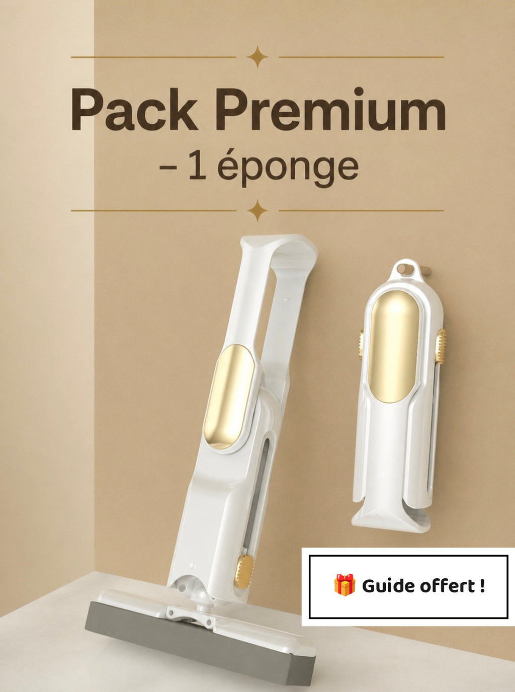 Mini Vadrouille Mains Libres – Raclette Éponge Nettoyante pour Cuisine et Table