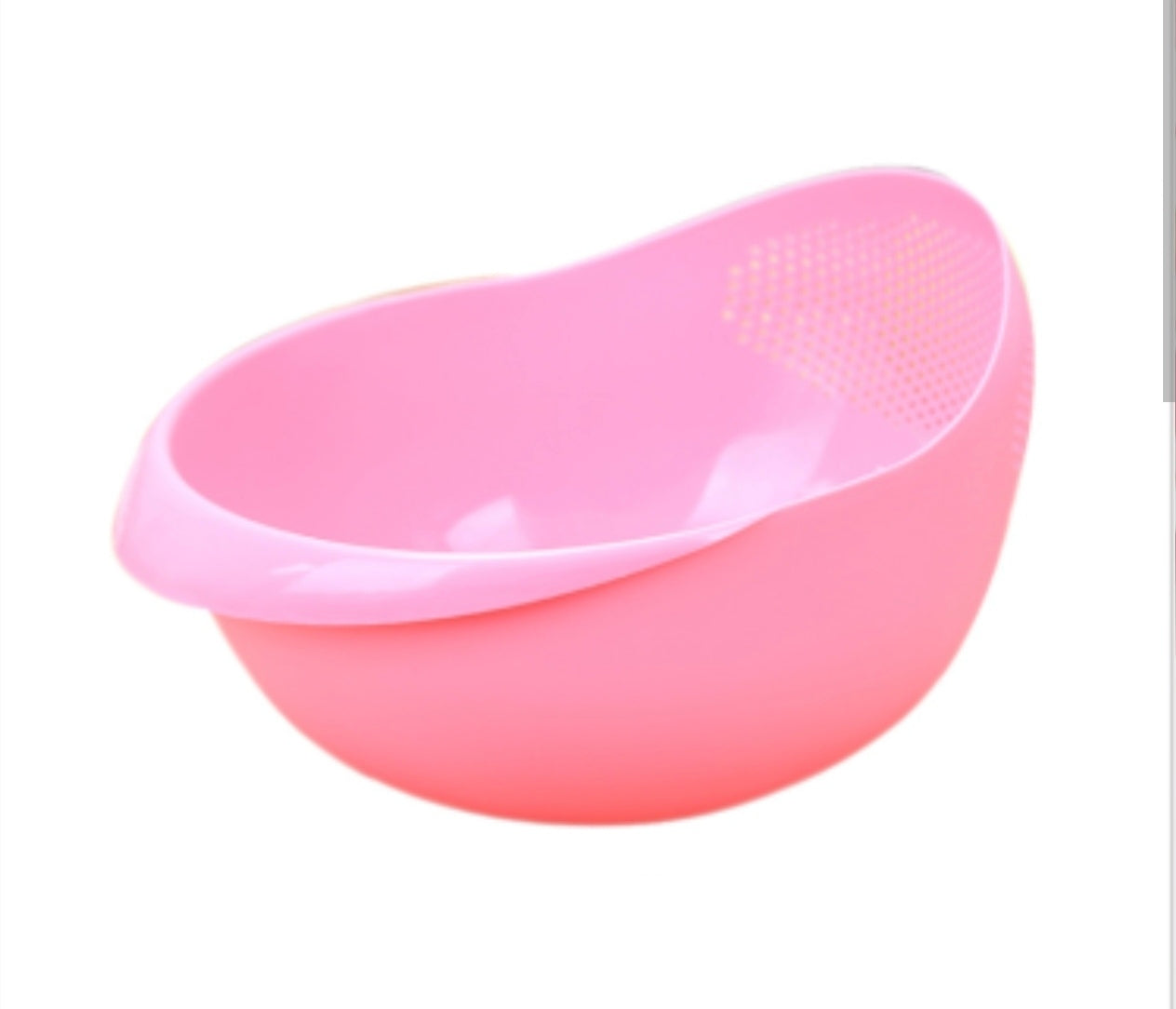 Bol égouttoir multifonction en silicone rose