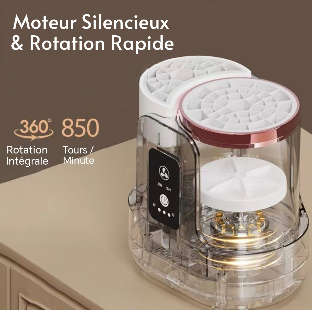 Nettoyeur & Stérilisateur de Pinceaux Électrique - Premium 🧼