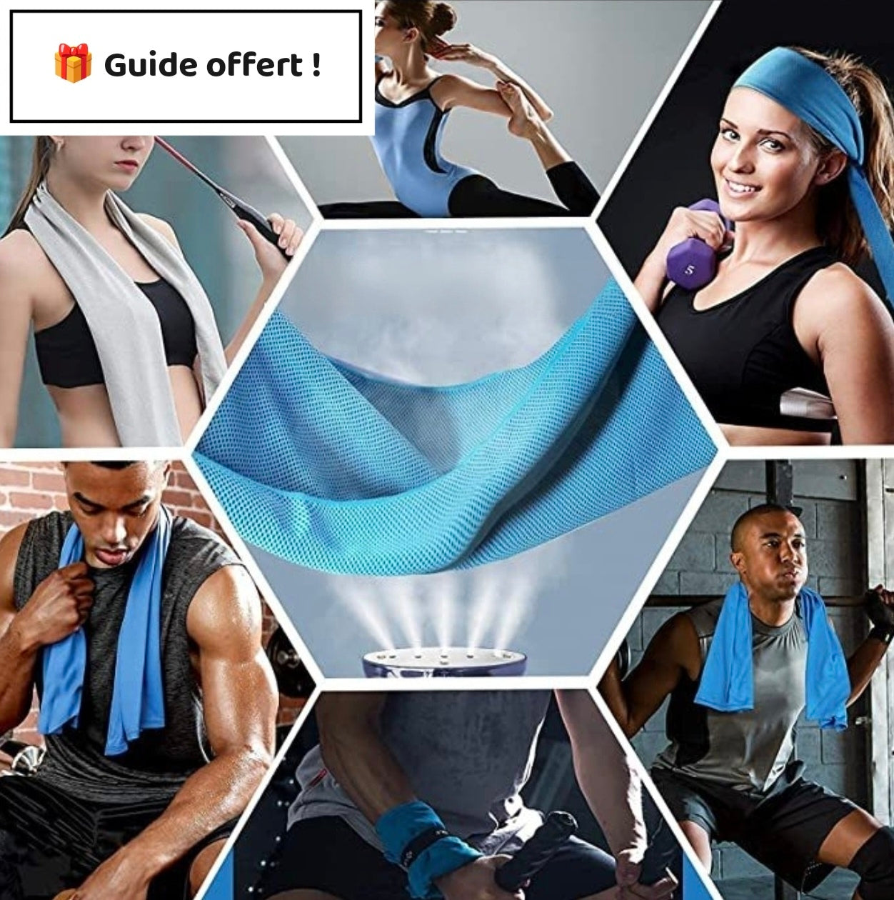 Serviette Rafraîchissante Instantanée - Anti-Canicule pour le Sport et la Maison