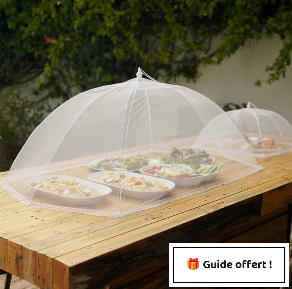 Cloche Alimentaire Anti-Insectes – Filet de Protection Pliable pour Repas en Extérieur